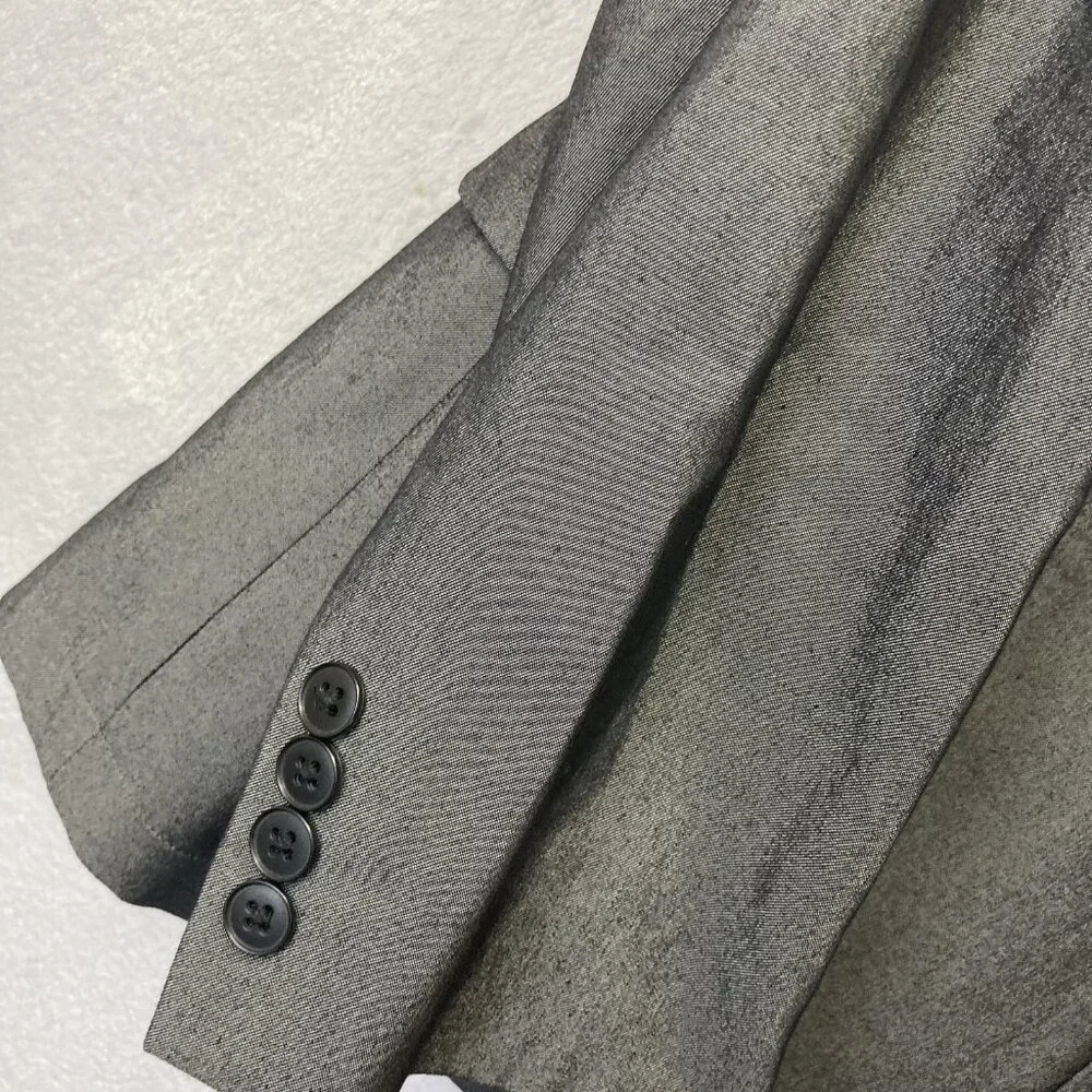 John Varvatos USA Unlined Blazer Jacket Mens‎ 44R Gray Sport Coat Cotton Blend